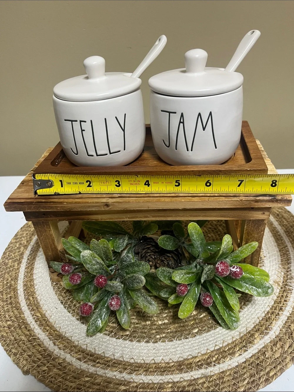 Rae Dunn Jam/Jelly Ceramic Jar Set